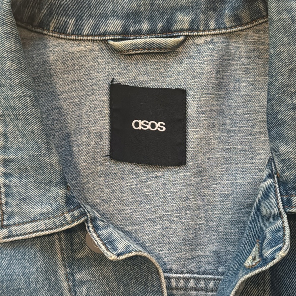 ASOS Oversize 90s Blue Demin Jean Jacket Women’s Medium - Picture 2 of 10